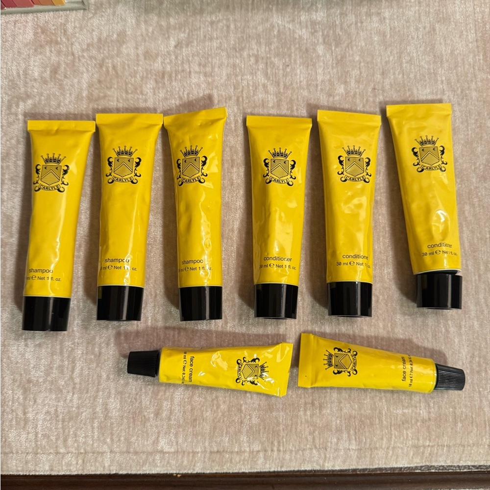 New The Carlyle Hotel NYC Shampoo, Conditioner, Face Moisturizer travel size